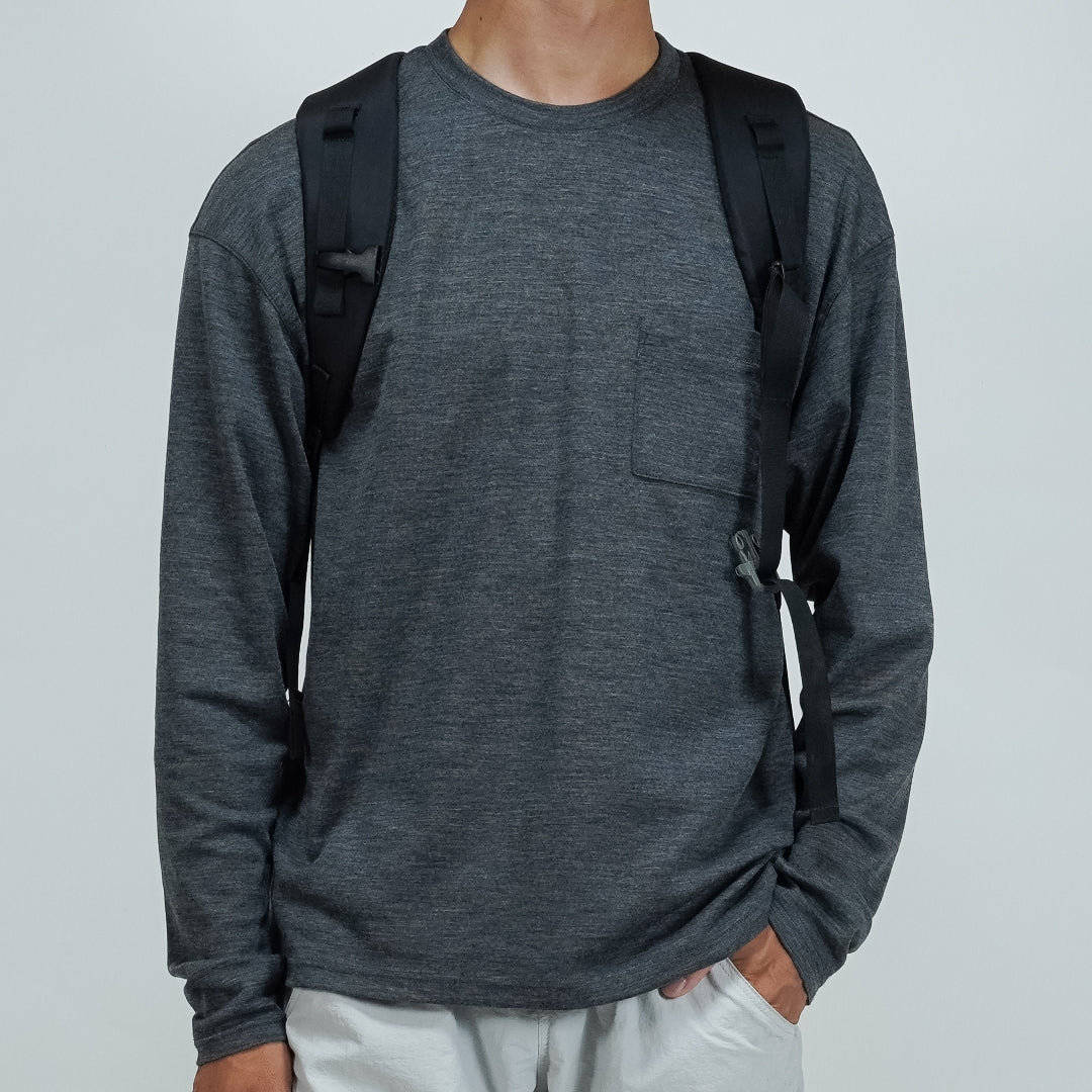 Merino Wool Breathable Long Sleeve / CHARCOAL